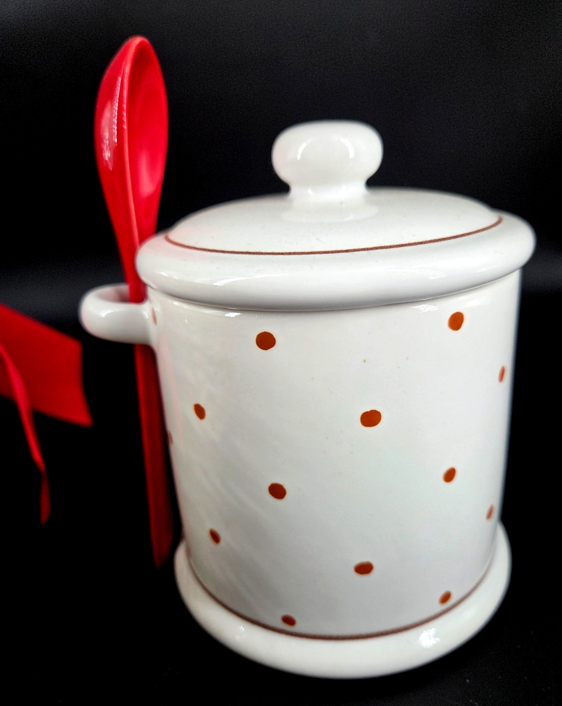 10-pc HOT TEA & JAM JELLY GIFT BASKET VIGNETTE Plate, Tea Caddy, Jam Jar, Doily