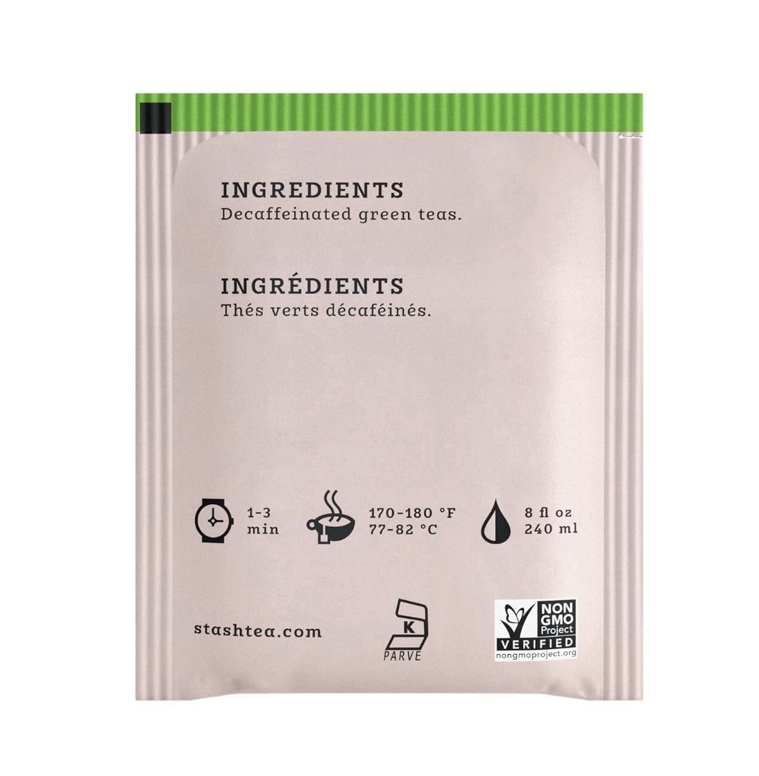 Stash Tea Decaf Premium Green Tea, Box of 100 Tea Bags (Packaging May Vary)