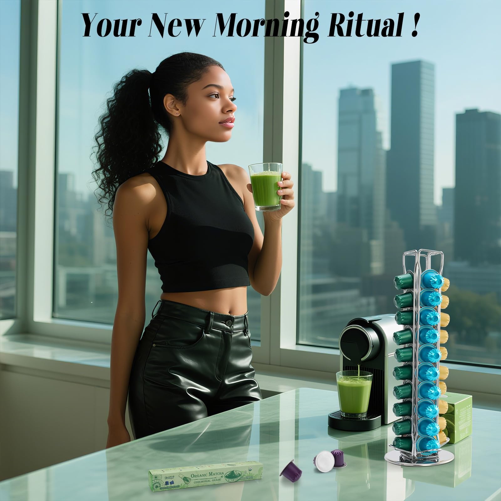 Matcha Green Tea Capsule Ceremonial Grade, Recyclable Original Line…