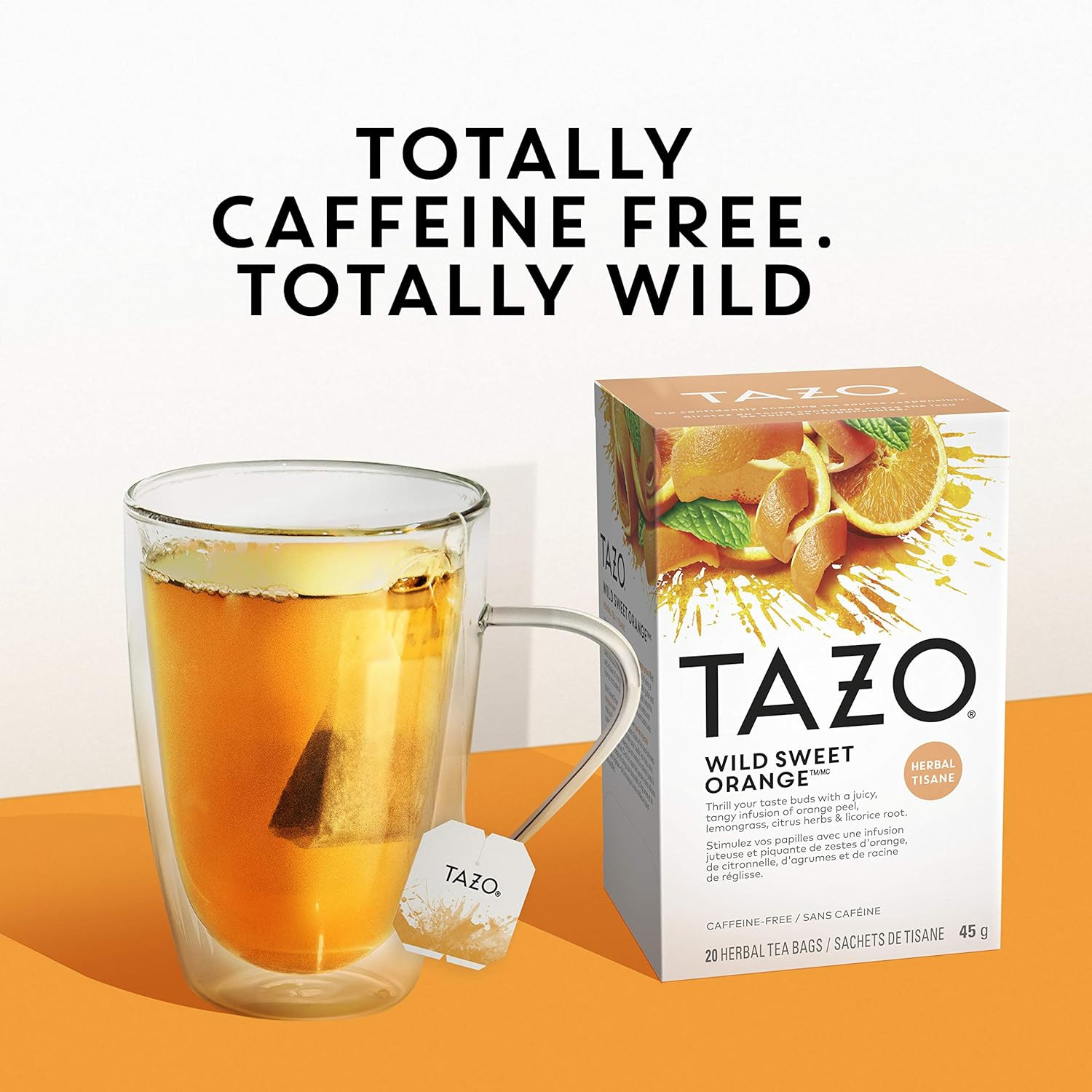 Wild Sweet Orange Tea Bags, Unsweetened Herbal Tea, Caffeine-Free, 120 Total Tea