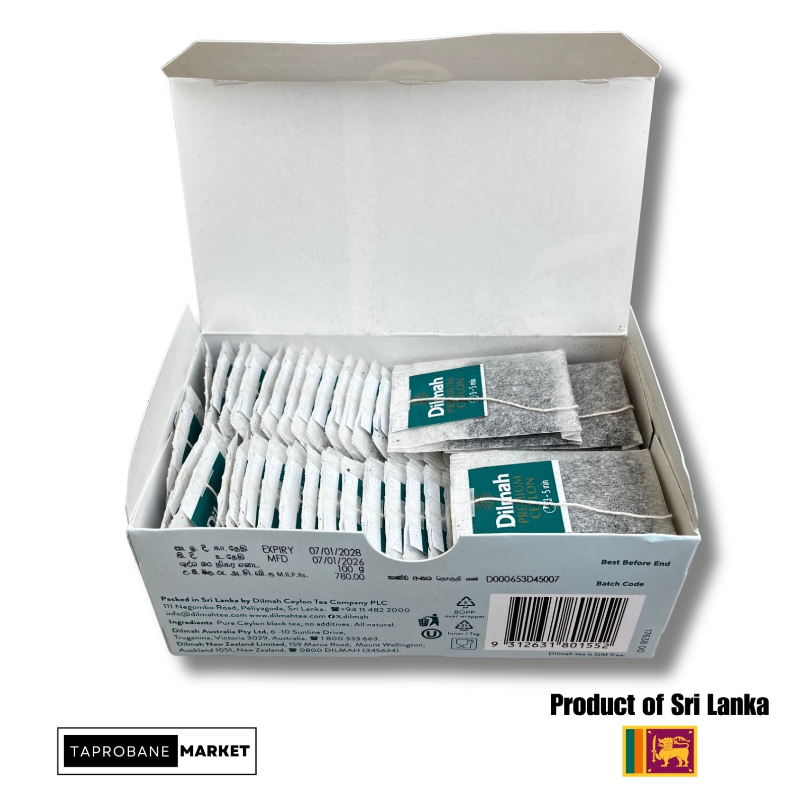 Pure Ceylon Tea 100% Authentic Sri Lankan Black Tea Premium Quality Fresh Leaves