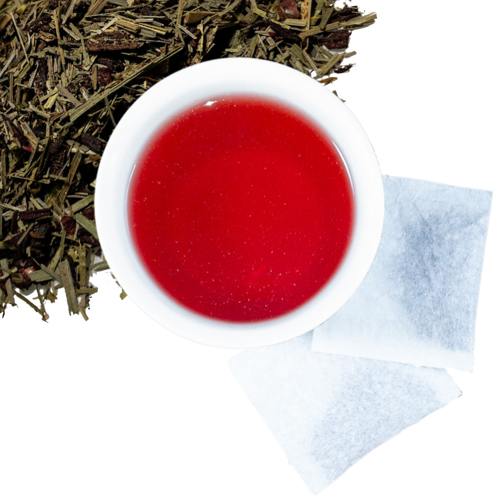 Hibiscus Flower Lemongrass Herbal Tea (30 Tea Bags), Premium All Natural Tea