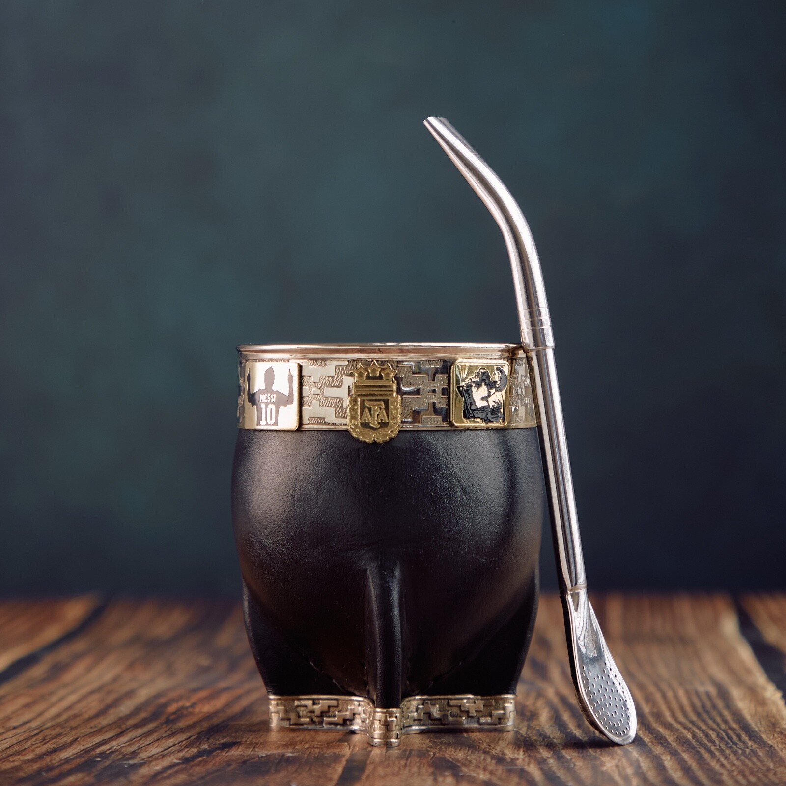 Taza/Mate Imperial Gourd AFA MESSI High Quality + Straw