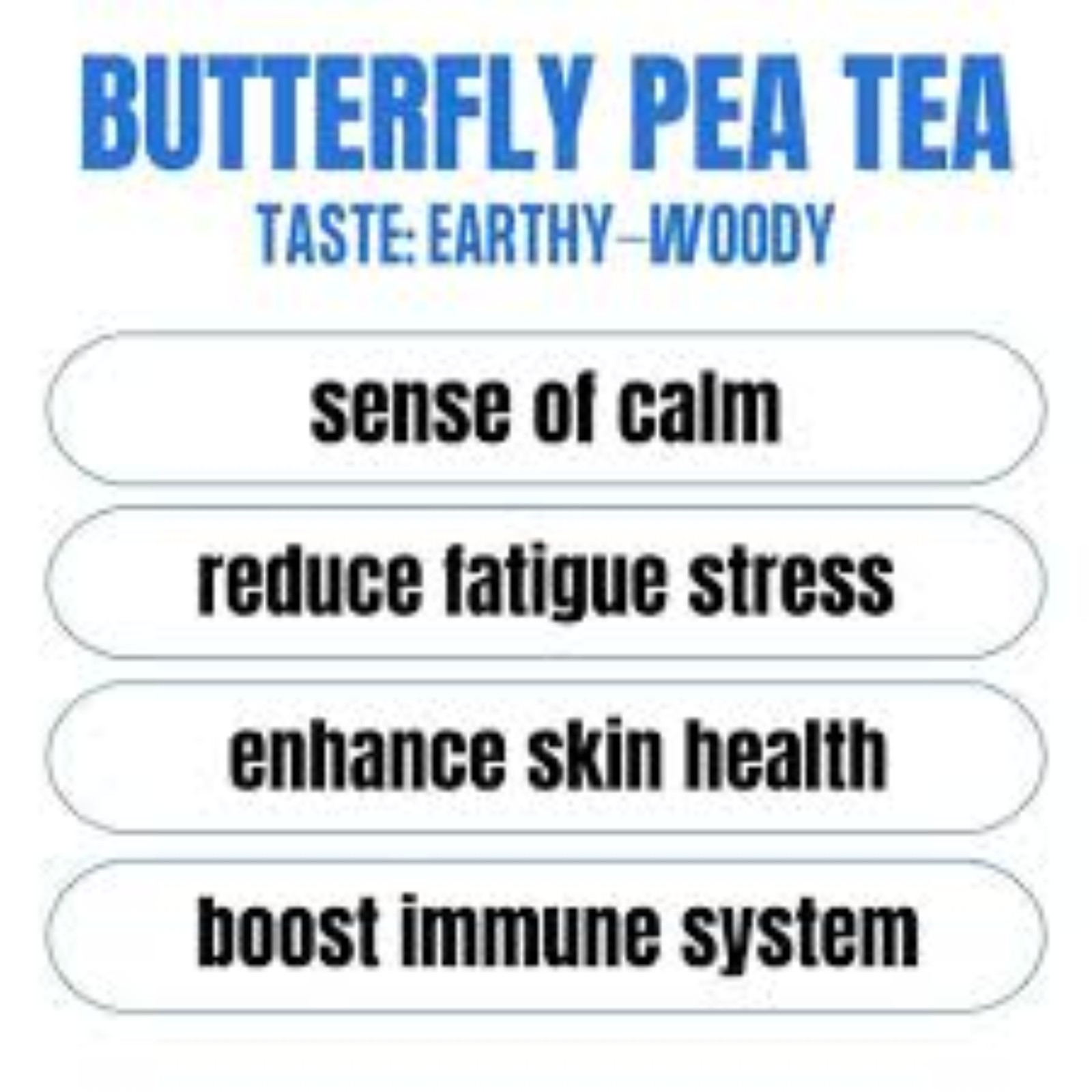 Butterfly Pea Blue Organic Tea Dried Flower Natural Herbal Drink 100% Pure Fresh