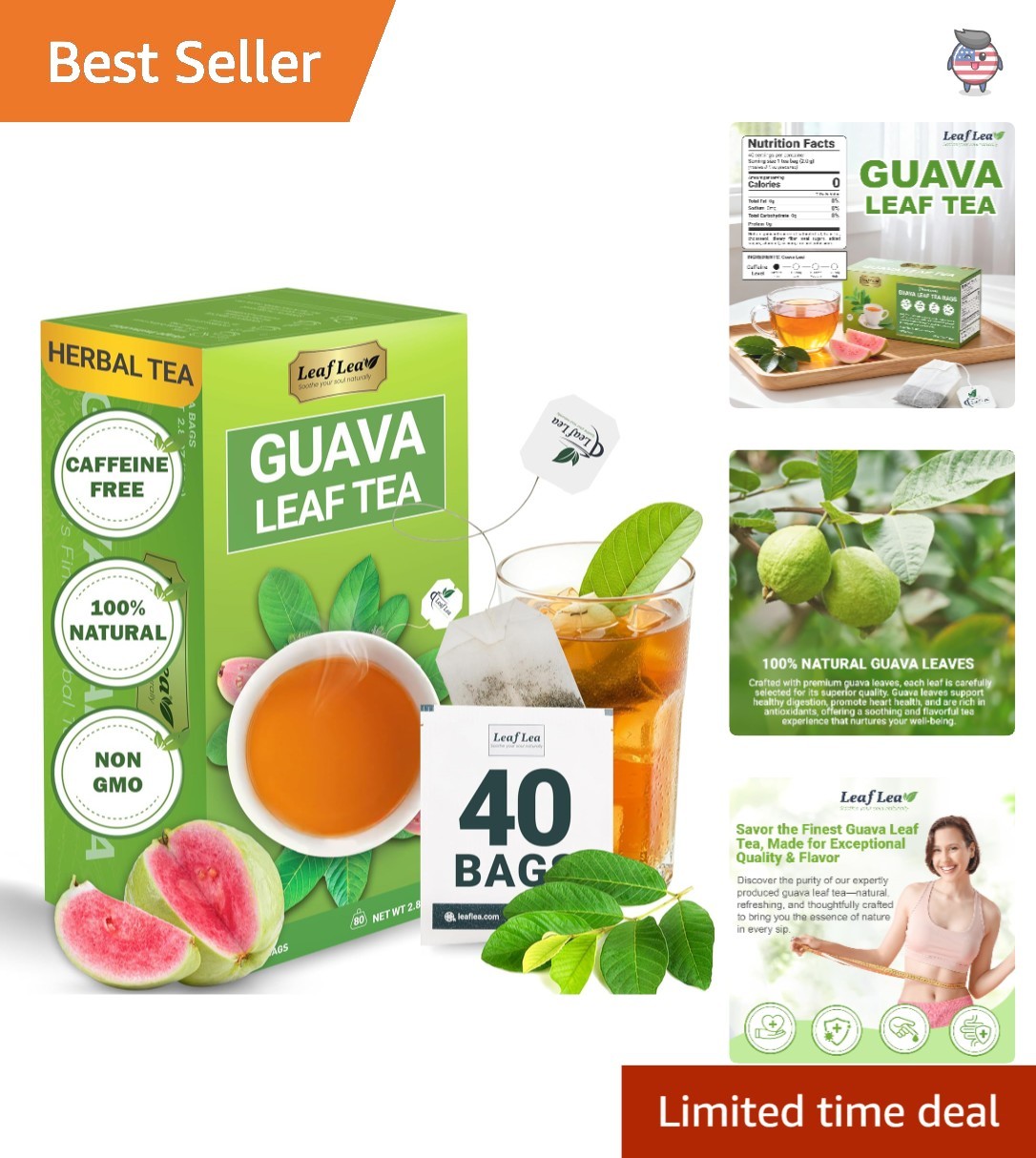 Delicate Guava Leaf Tea, 40 Bags – Clean Taste & Health Benefits in Every Sip