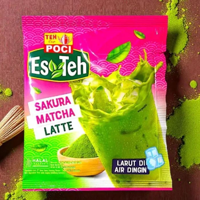 10 SACHET POCI INSTANT ICED TEA SAKURA MATCHA 25G FREE SHIPPING US FREE TAX