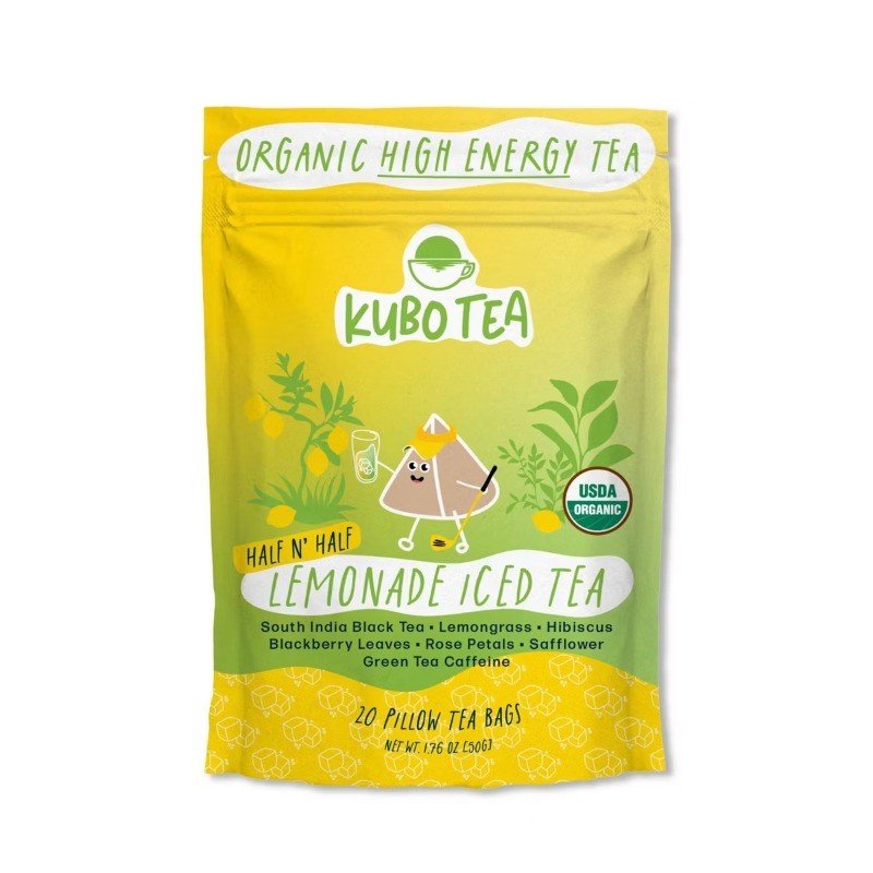 Organic High Caffeine Half N’ Half Lemonade Iced Black Tea Bags – 20ct