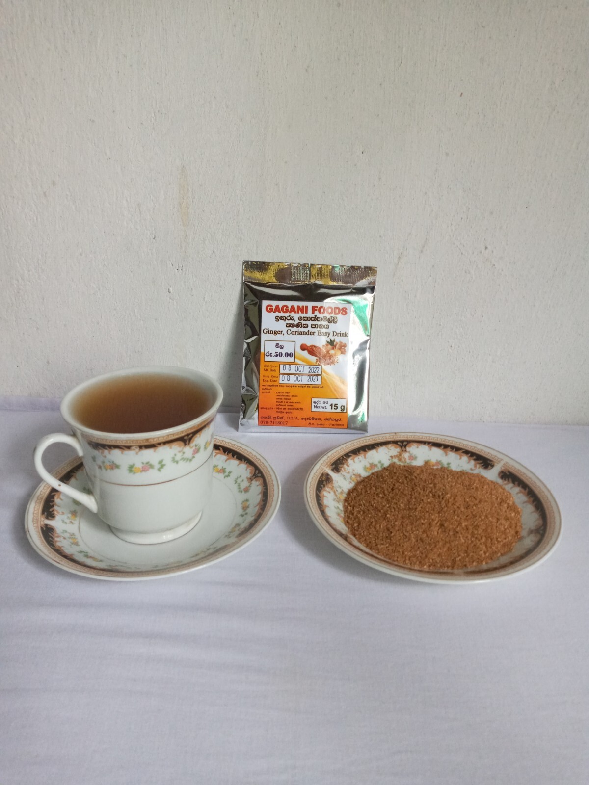 Ginger and Coriander Powder Mix High Quality Ceylon Natural Herbal Drink 15g ( 0