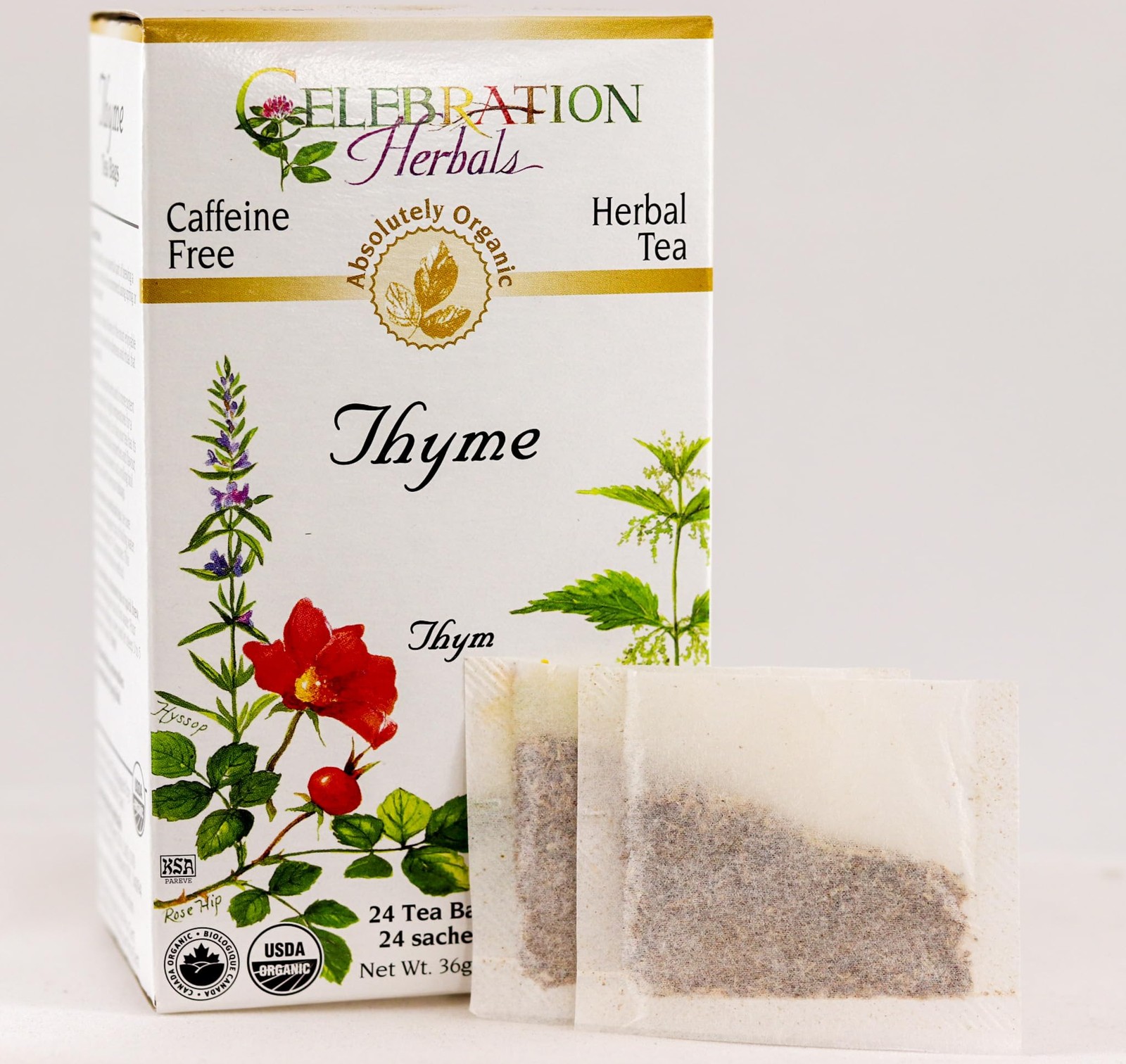 CELEBRATION HERBALS Thyme Leaf Tea Organic 24 Bag, 0.02 Pound