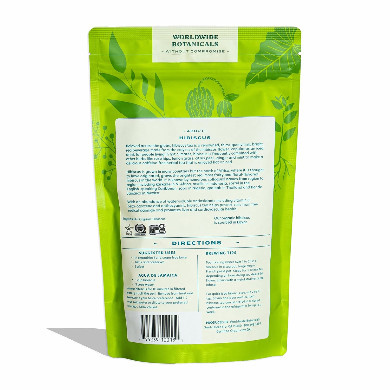 Organic Hibiscus Tea – 8 Oz, Loose Leaf, Cut and Sifted – 100% Egyptian Hibiscus