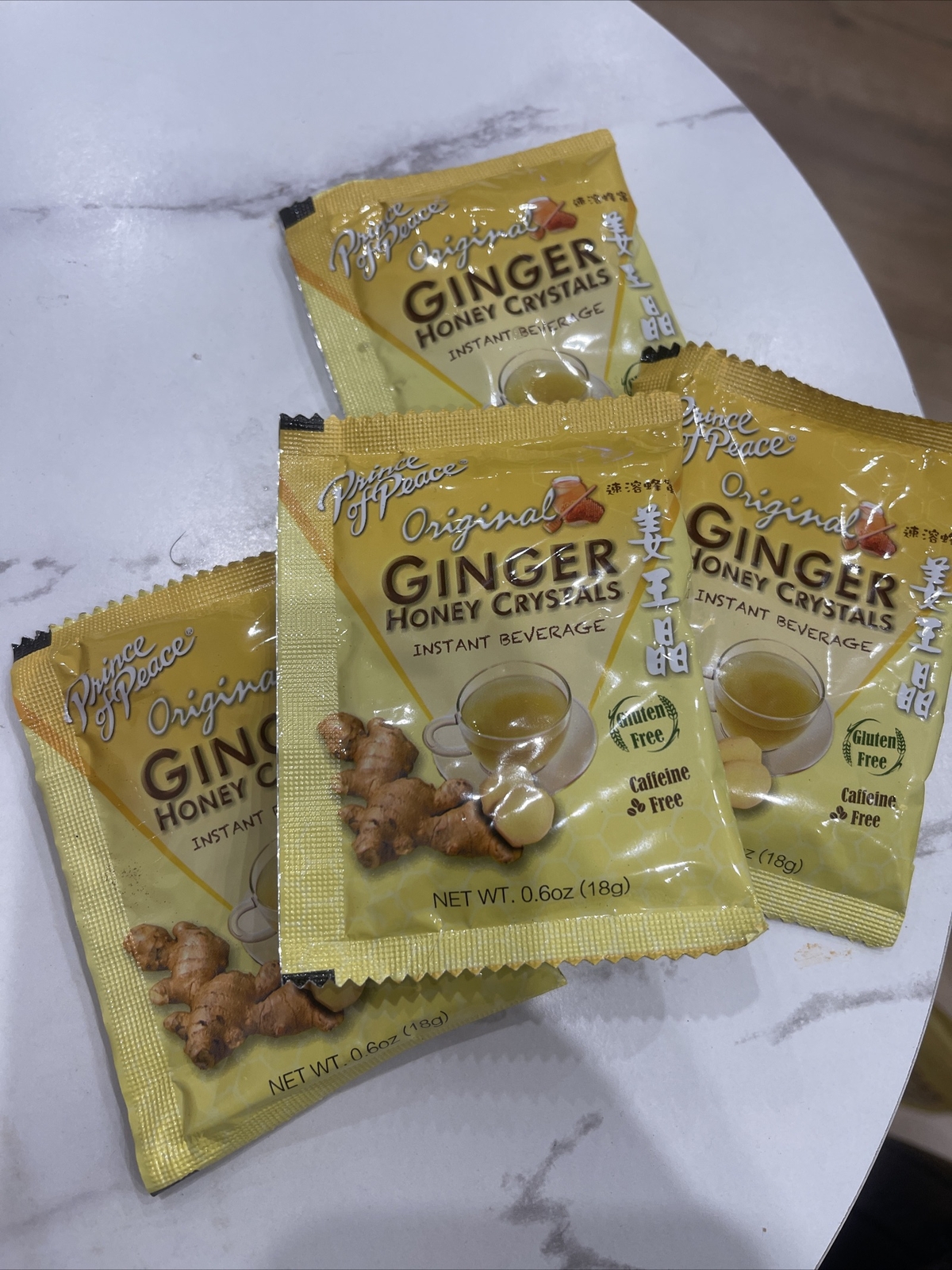 Prince of Peace Original Ginger Honey Crystals Tea individual Sachets x 4