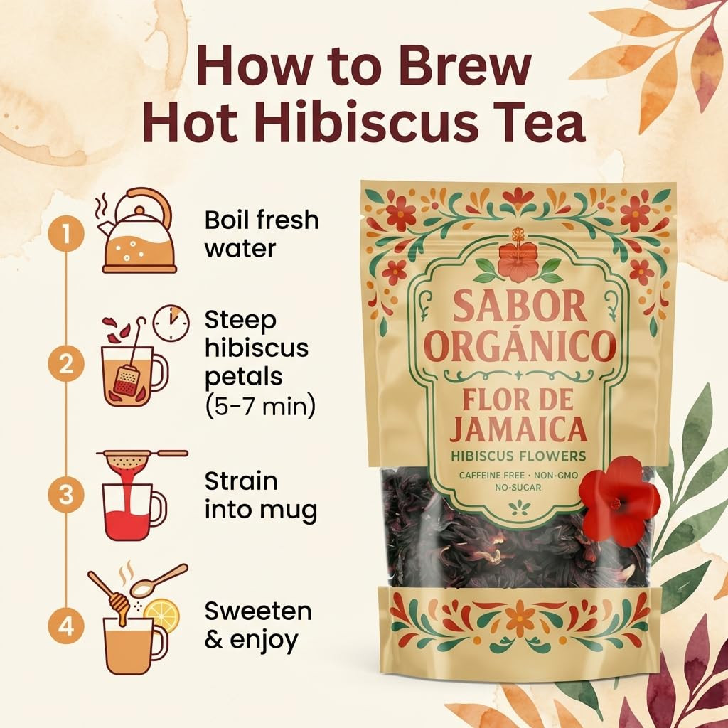 1Lb Whole Dried Hibiscus Flowers (Flor De Jamaica) for Hibiscus Tea & Mexican Ag