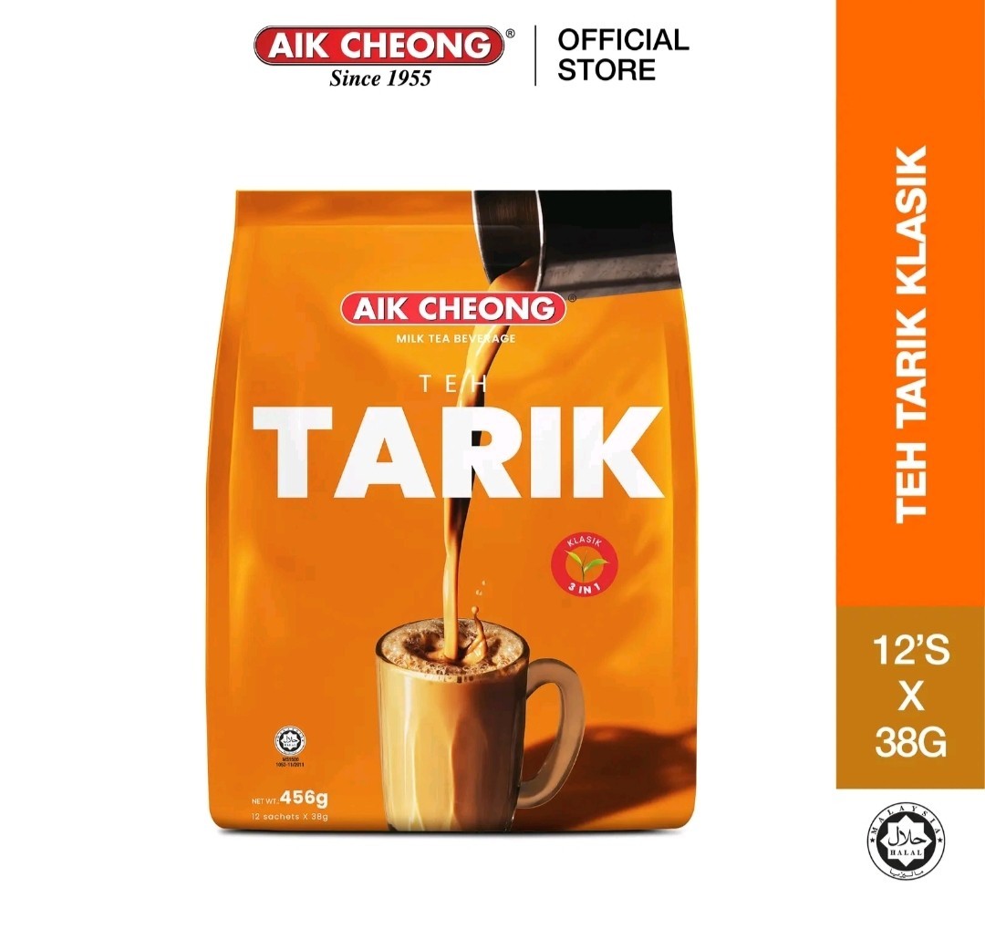 Teh Tarik Aik Cheong 3 In 1 (38gm x 12) Bundle of 6 + FREE SHIPPING