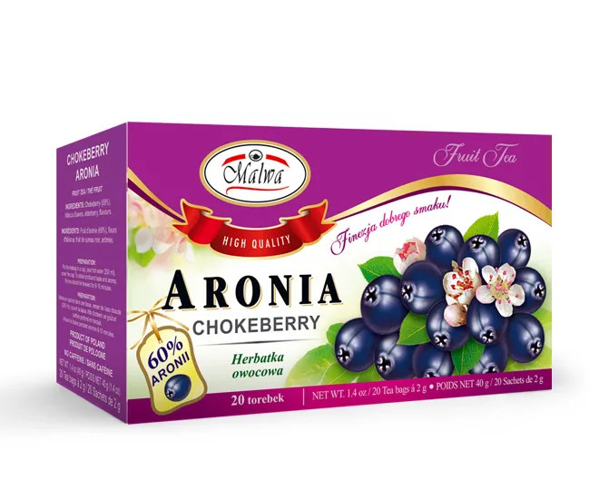 Malwa fruit tea CHOKEBERRY Aronia 1 box/20 tea bags FREE SHIPPING
