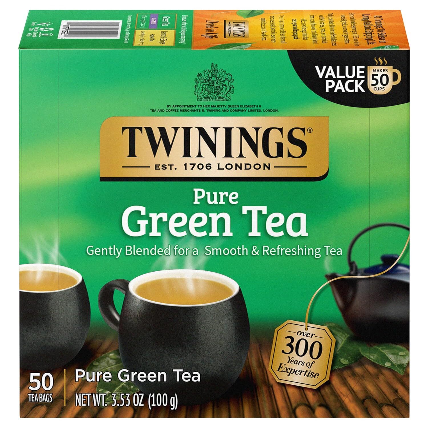 Twinings Green Tea Bags – 50 Count