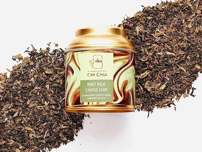 OH CHA – Mint Chocolate Flavoured Tea with Cocoa nibs and Chocolate Flavor.