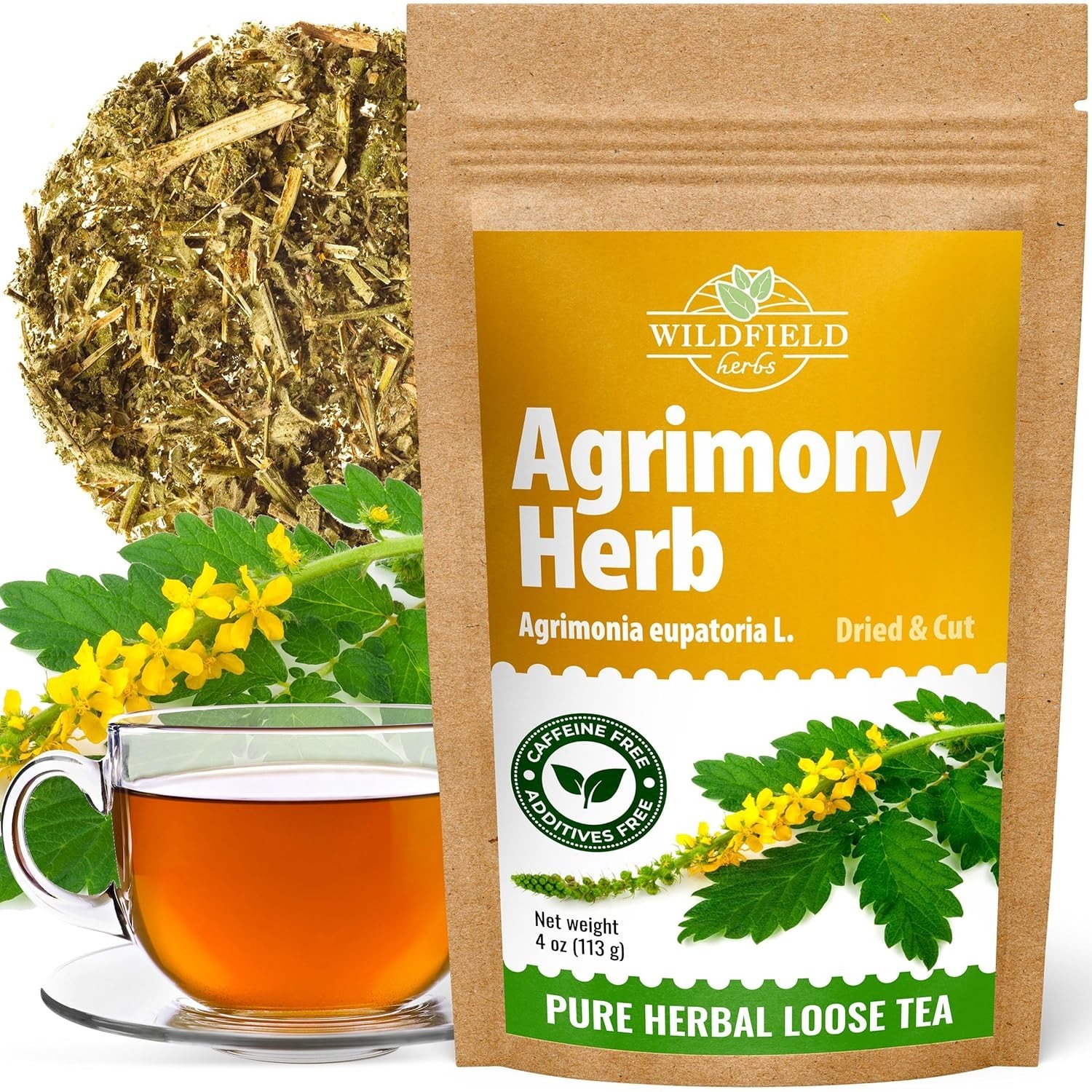 Loose Agrimony Flower Tea – 4 oz. Detox Blend for Wellness Rituals