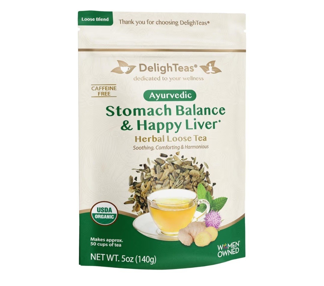 DelighTeas Stomach Balance & Happy Liver Herbal Loose Tea Organic 140g