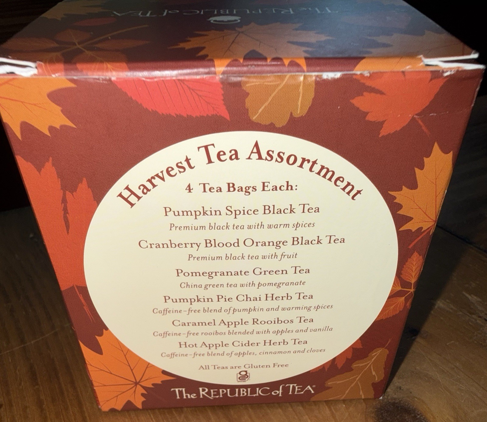 The Republic Of Tea, Assortment Harvest Tea (24 Bags), Best By Date 8-11-2026