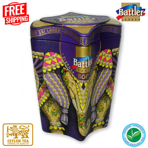 Battler Elephas Maximus Single Origin Pure Ceylon Black Tea BOP 100g Tin Caddy