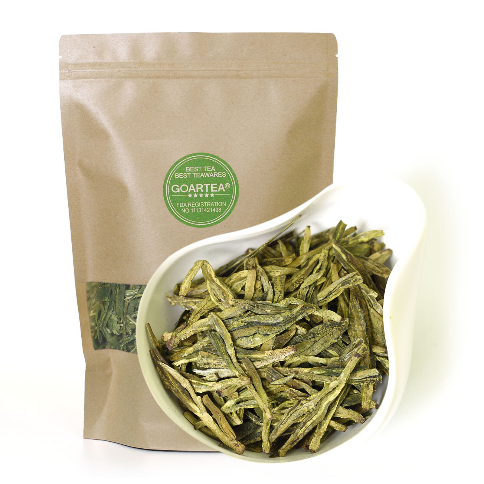 GOARTEA Premium Xihu Longjing Dragon Well Chinese Green Tea Spring Loose Leaf