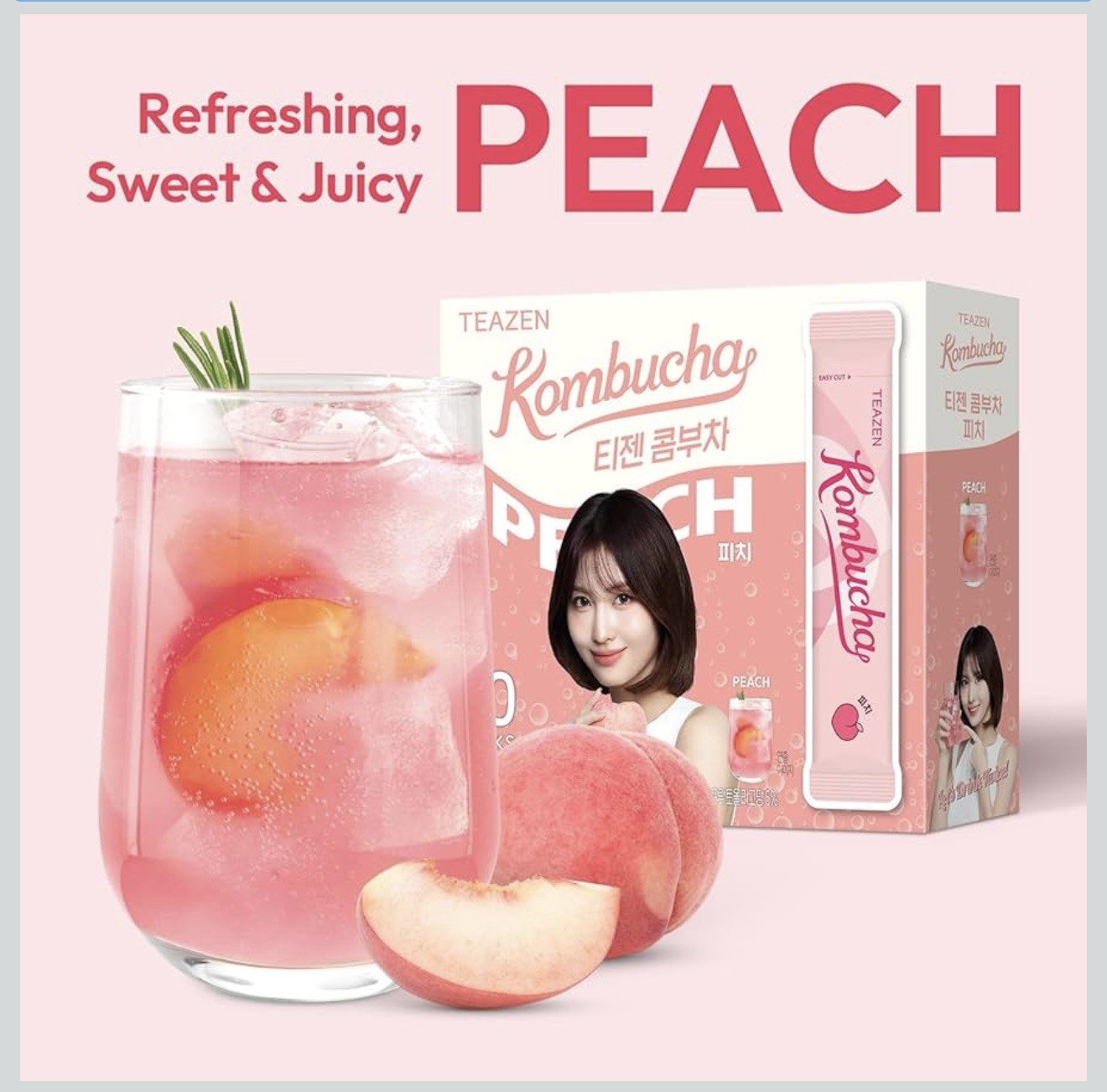 TEAZEN Kombucha Peach Tea 5g * 10ea final sale+ gift !