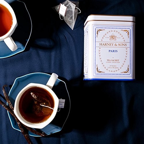 Harney & Sons Paris Black Tea – 20 Sachets | Fruity Vanilla & Caramel Blend