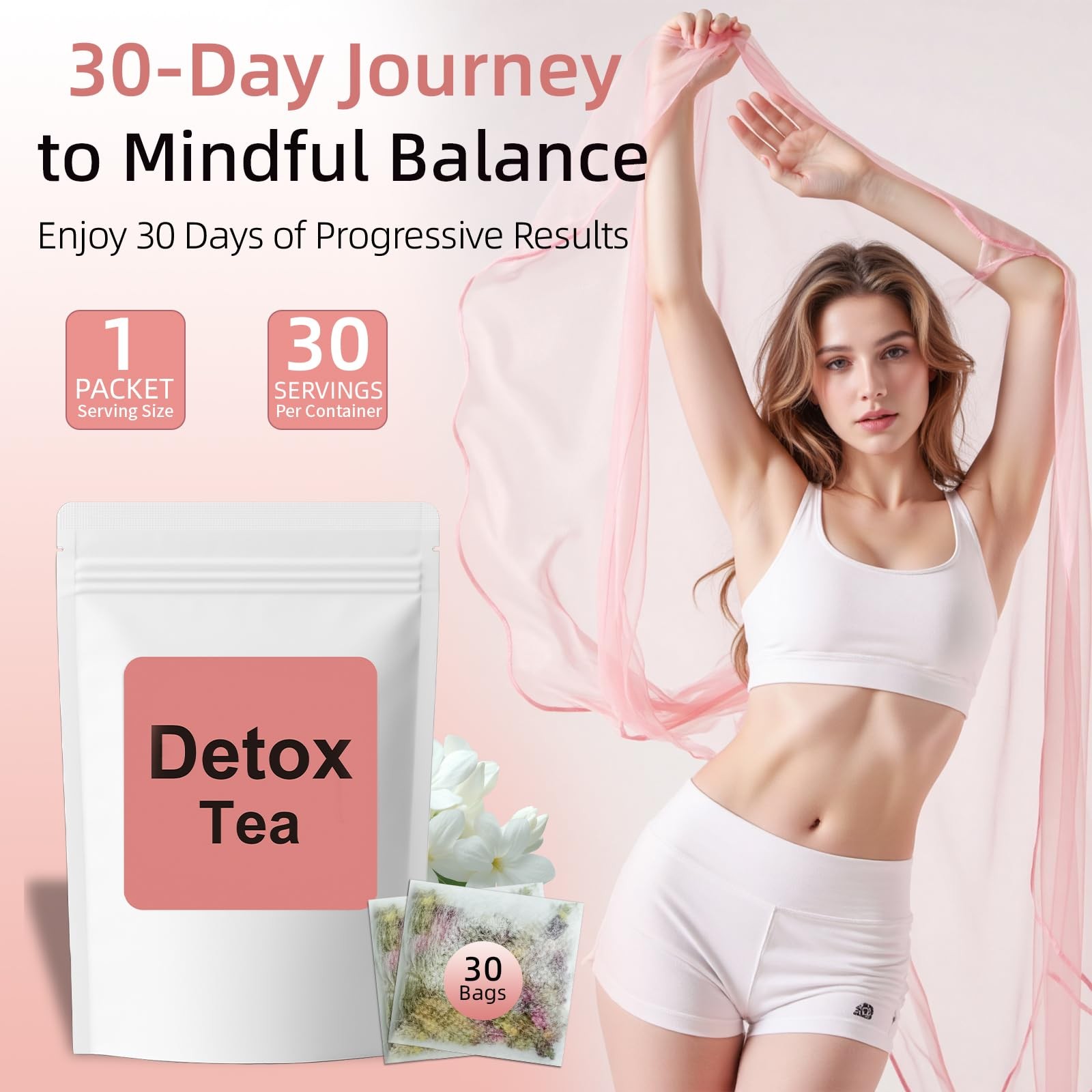 Detox Tea，7 Carefully Selected Plant-Based Ingredients to Complement Balanced…