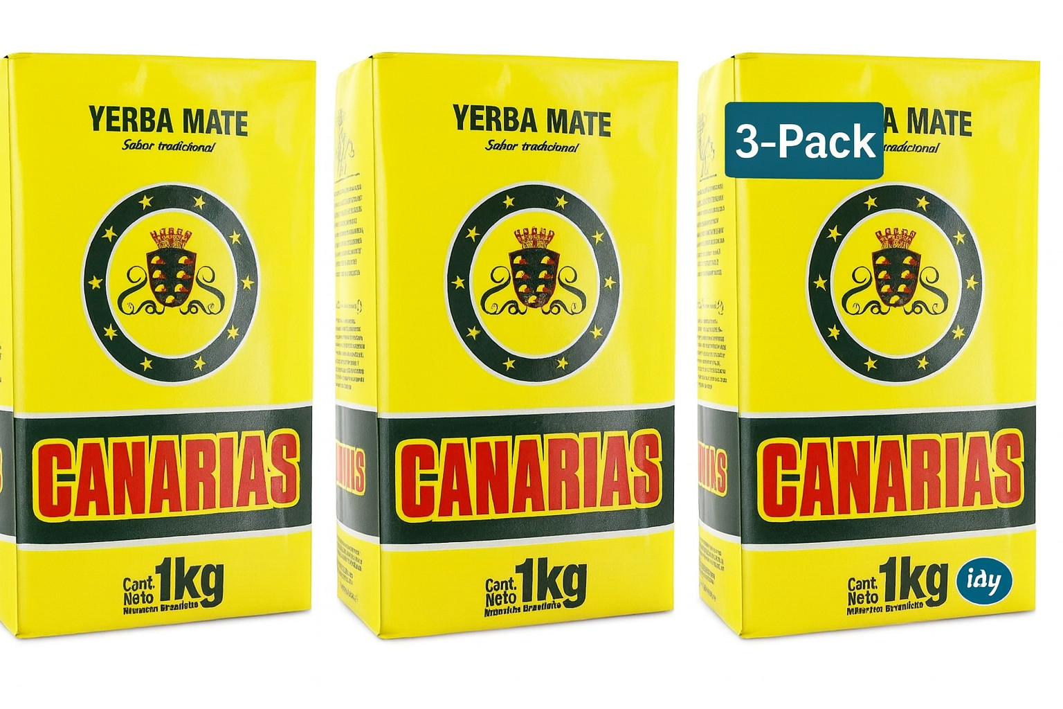 3- Pack YERBA MATE CANARIAS (3KG-6.6LB) SHIP FROM USA