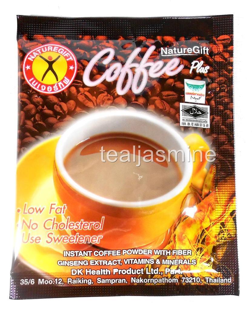 Nature Gift COFFEE PLUS with Fiber Ginseng Instant Coffee Factory Case of 40