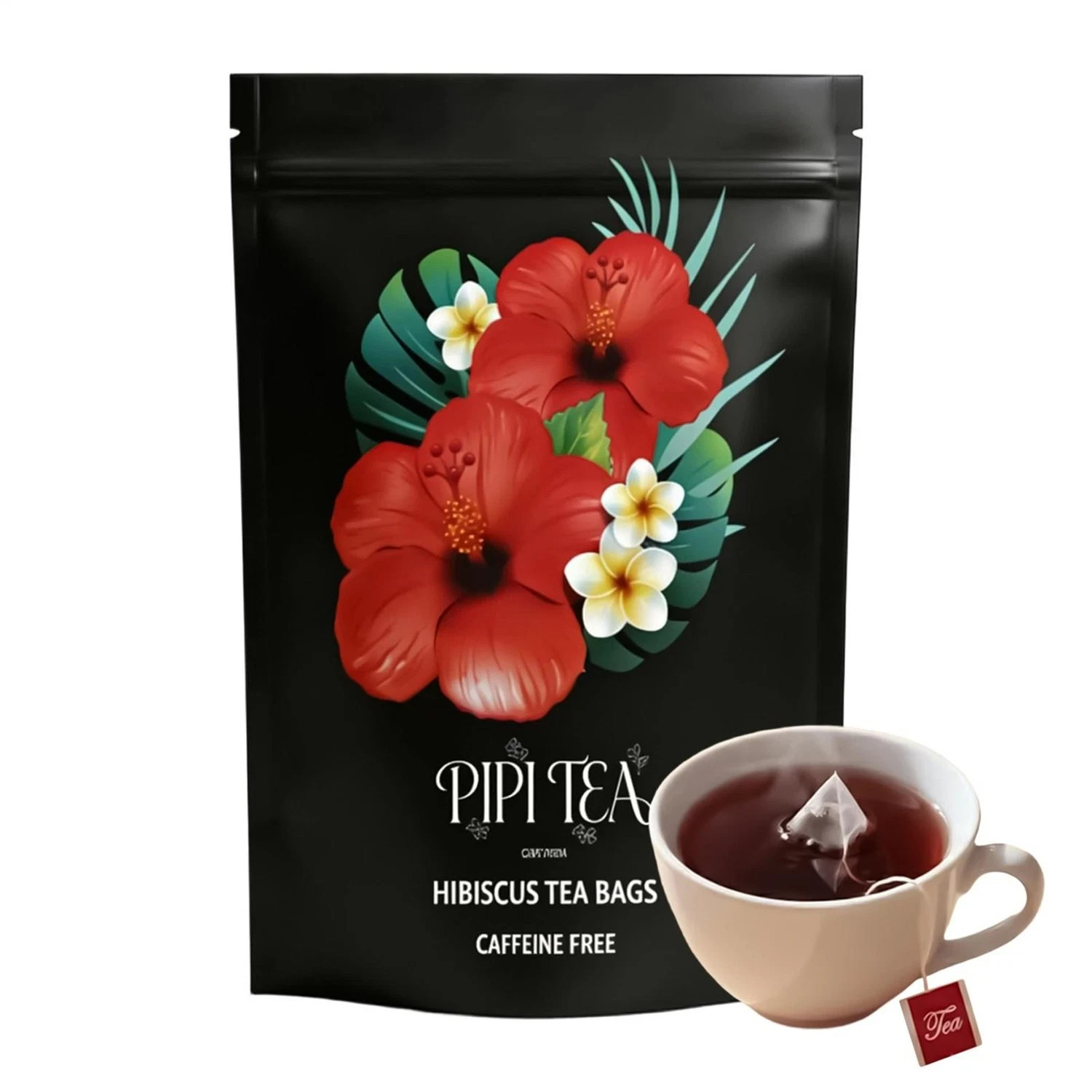 Pipi Tea Hibiscus Tea Bags Organic 100% Hibiscus Tea Bags 30 Bags New Sealed