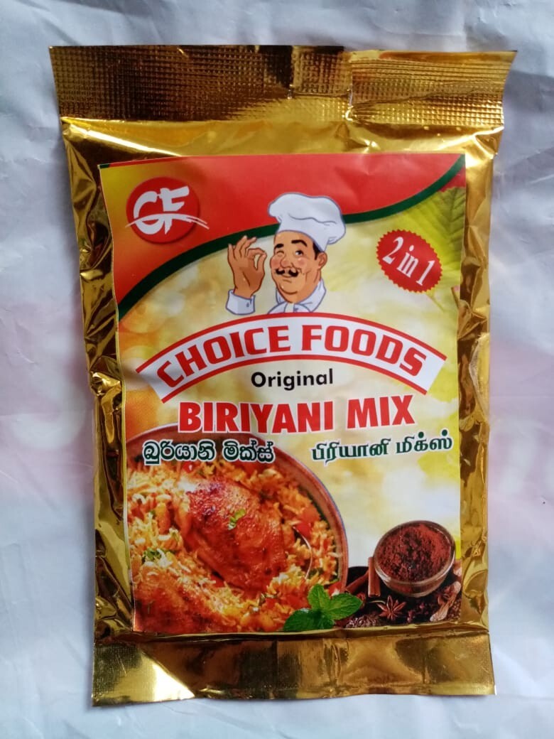2 in 1 Choice Foods Original BIRIYANI MIX 100% Sri Lankan Best Quality product.