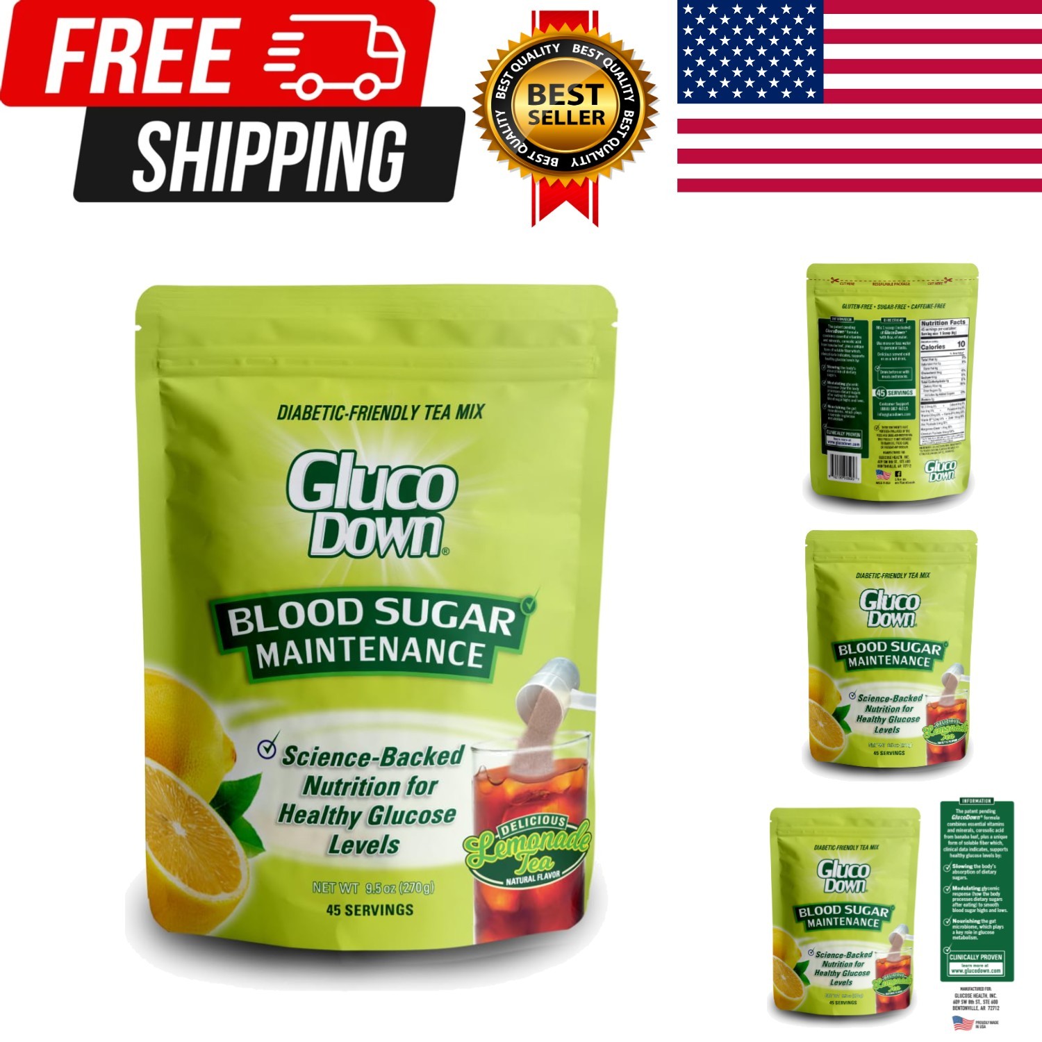 Delicious Lemonade & Tea Mix, Patent Pending Dietary Fiber Formula for Mainte…