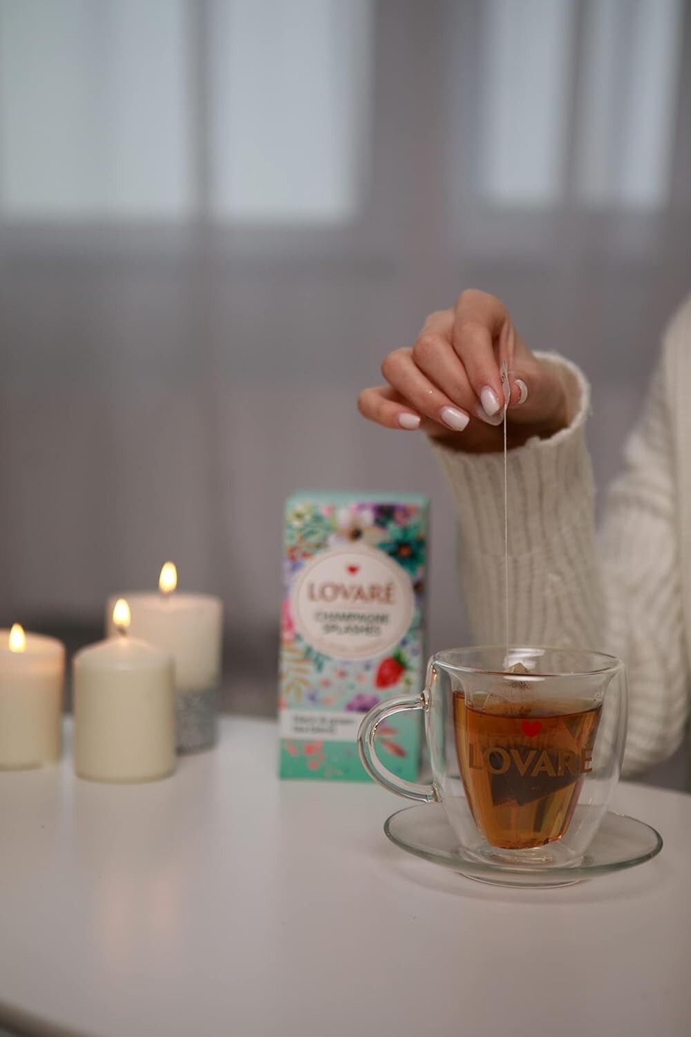LOVARE CHAMPAGNE SPLASHES Tea in envelopes 24x2g – 48g