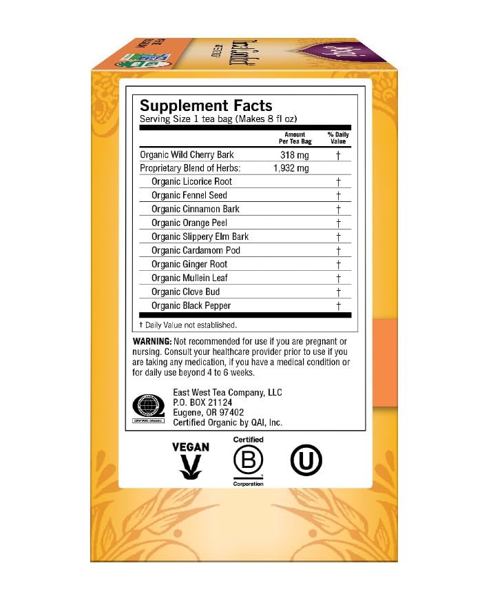 Yogi Tea Organic Throat Comfort Tea, 16 ct 16 Count (Pack of 1), Yellow