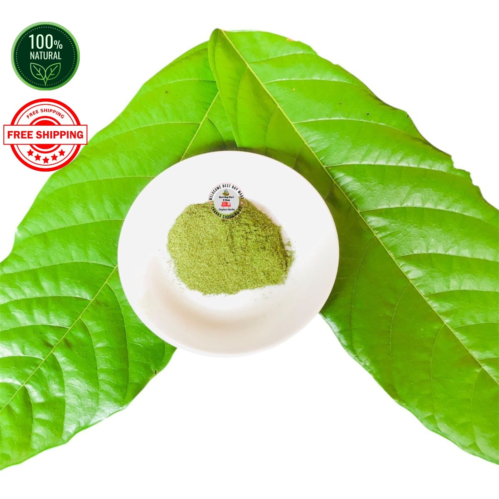 Organic Cocoa Leaf Powder Pure Natural Theobroma Cacao 50g–500g from Ceylon Pure
