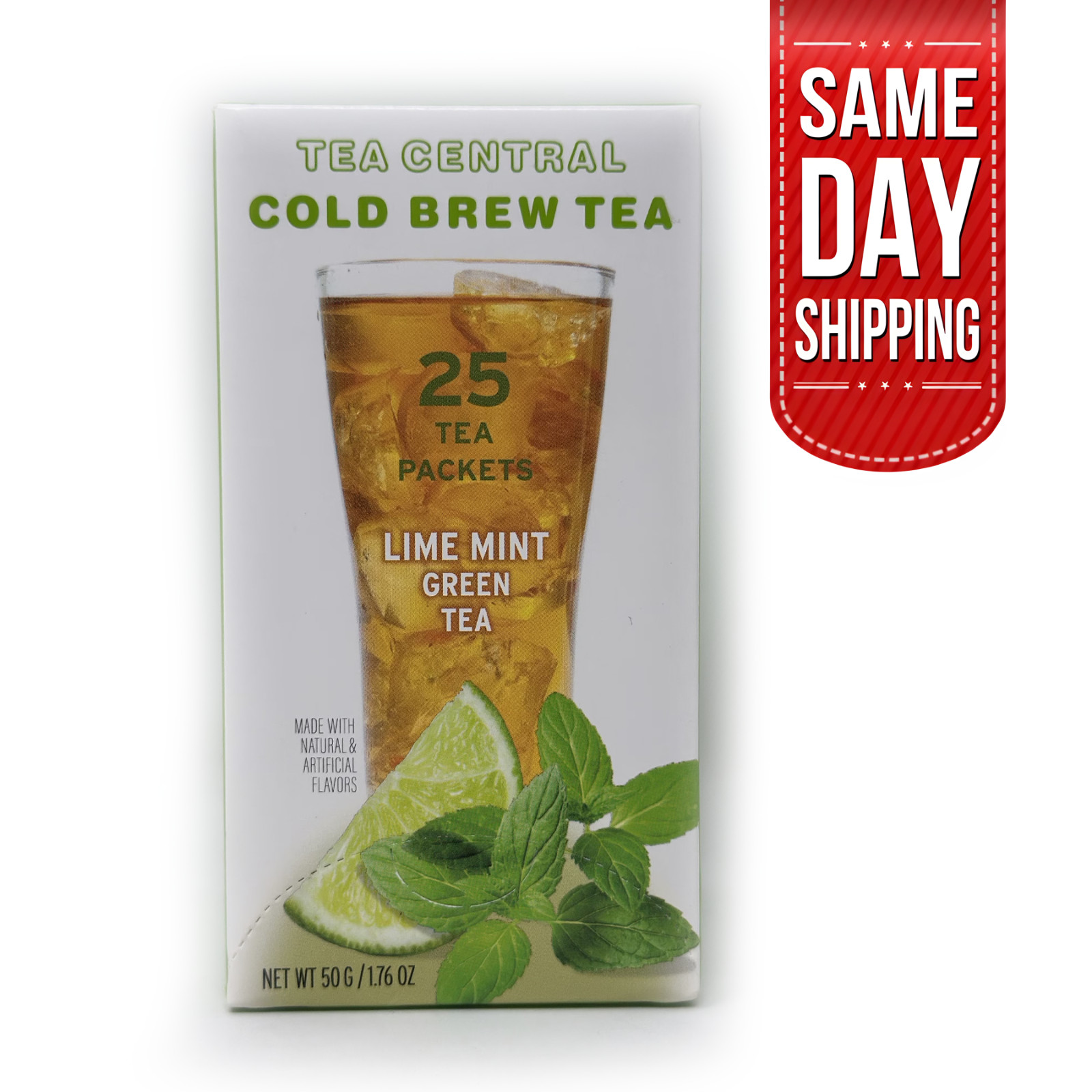 TEA CENTRAL Lime Mint Green Tea with Organic Ceylon Green 25 Tea Bags