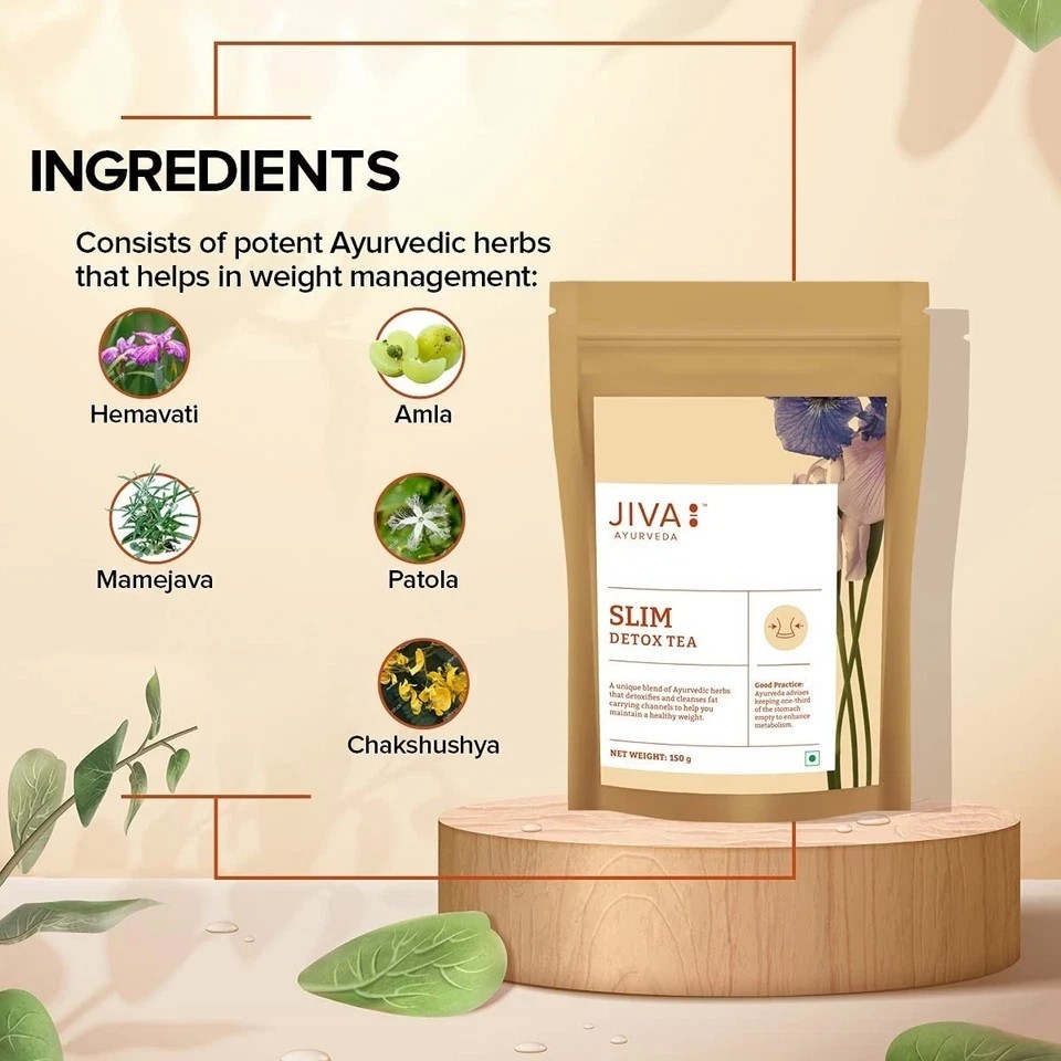 Ayurveda Slim Tea 150gm | Detoxifies Body , Helps with Weight Management
