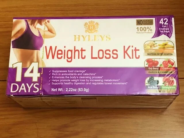 Hyleys 14 Day Weight Loss Kit Plan (Matcha/Slim/Garcinia) 6 Flavors 42 Tea Bags