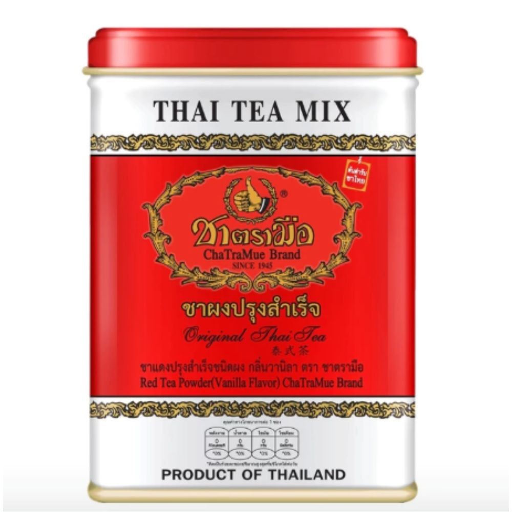 Chatramue Number One Brand Thai Tea Mix Number One Brand x2 Tin Cans(100 Sachets