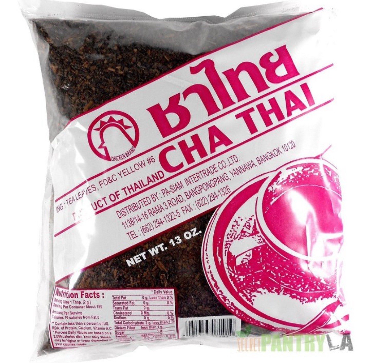 Cha Thai Brand Authentic Thai Tea Leaves – 13 oz – Product of Thailand