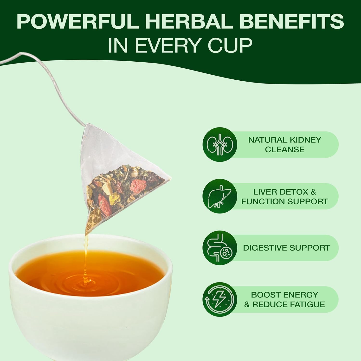 Organic Dandelion Wolfberry Tea for Kidney and Liver Detox, 16 Oz
