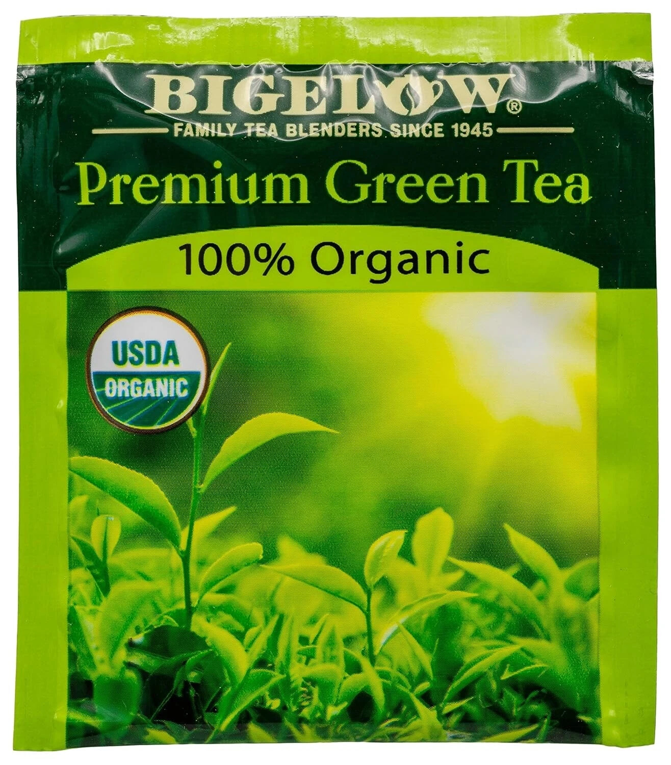 Bigelow Premium 100% Organic Chinese Green Tea, Individually Wrapped Tea Bags