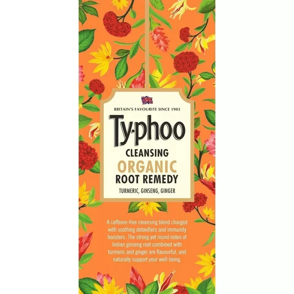 Ty-phoo Cleansing Organic Root Remedy Tea Bag (20 Tea Bags), 36 grams