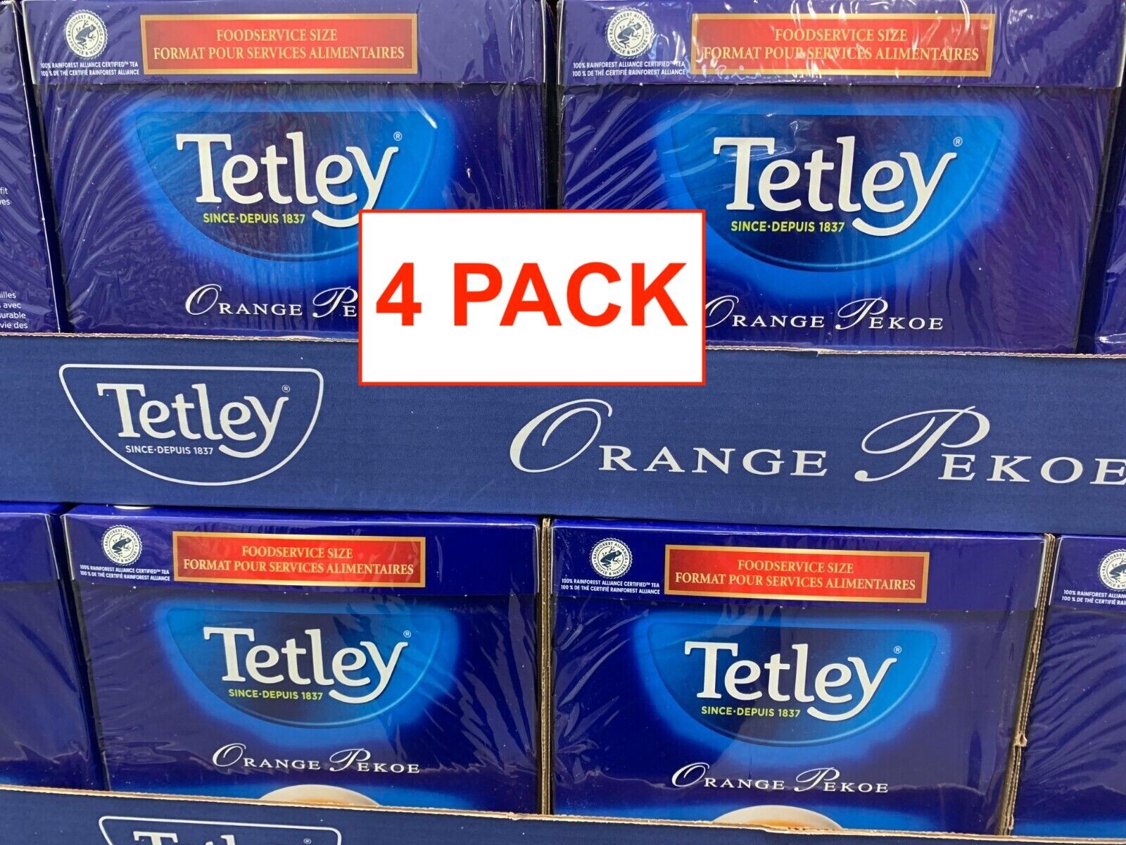 4 BOXES, Tetley CANADA Orange Pekoe Tea 300pk PER BOX, EXP: 2025DEC FAST SHIP