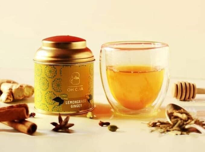 OH CHA – Lemongrass Tea with Ginger 35 gm For Weight Loss, Hair & Skin, Detox.
