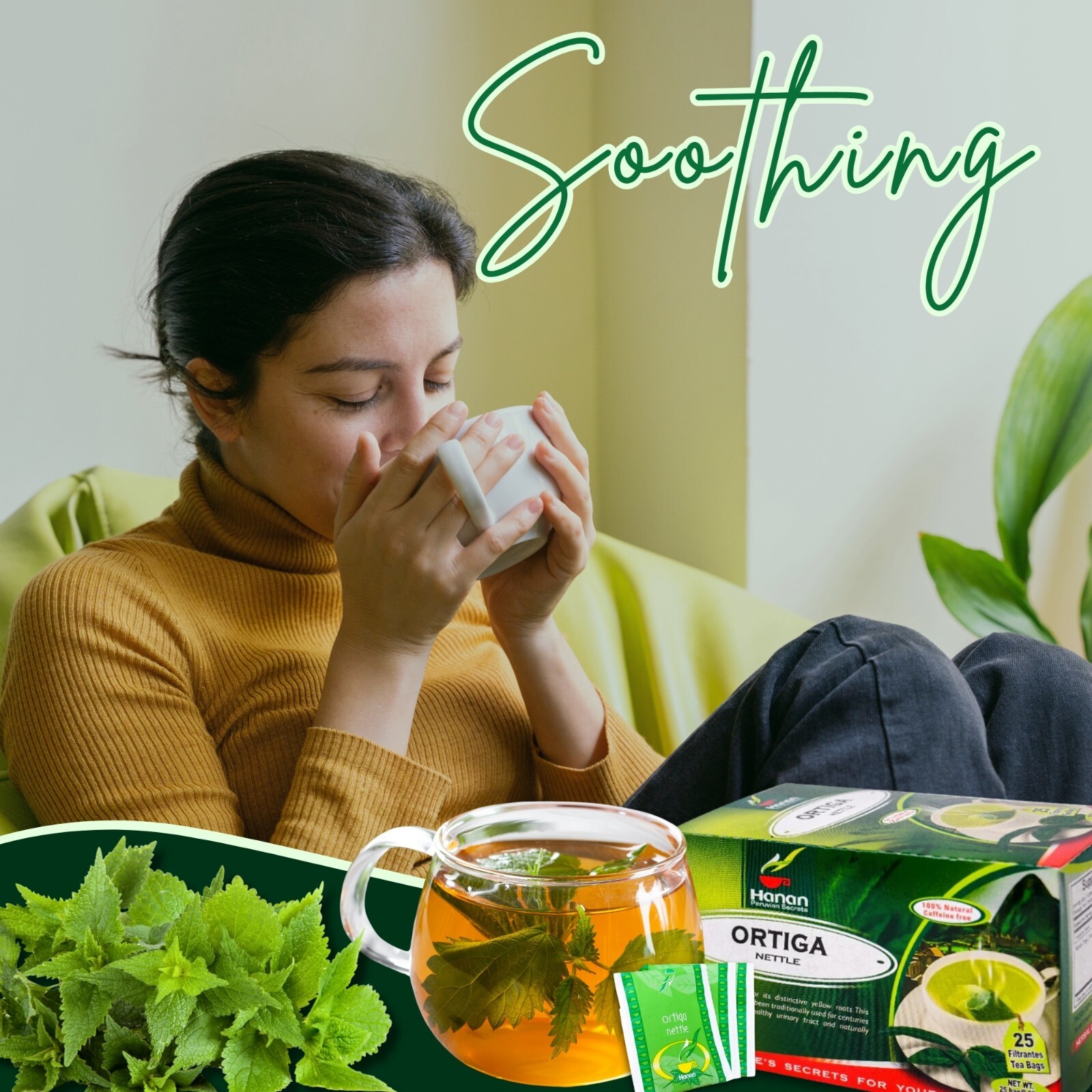Stinging Nettle Tea 100 Herbal Teabags-0 Natural Dried Te de of Ortiga/Urtica