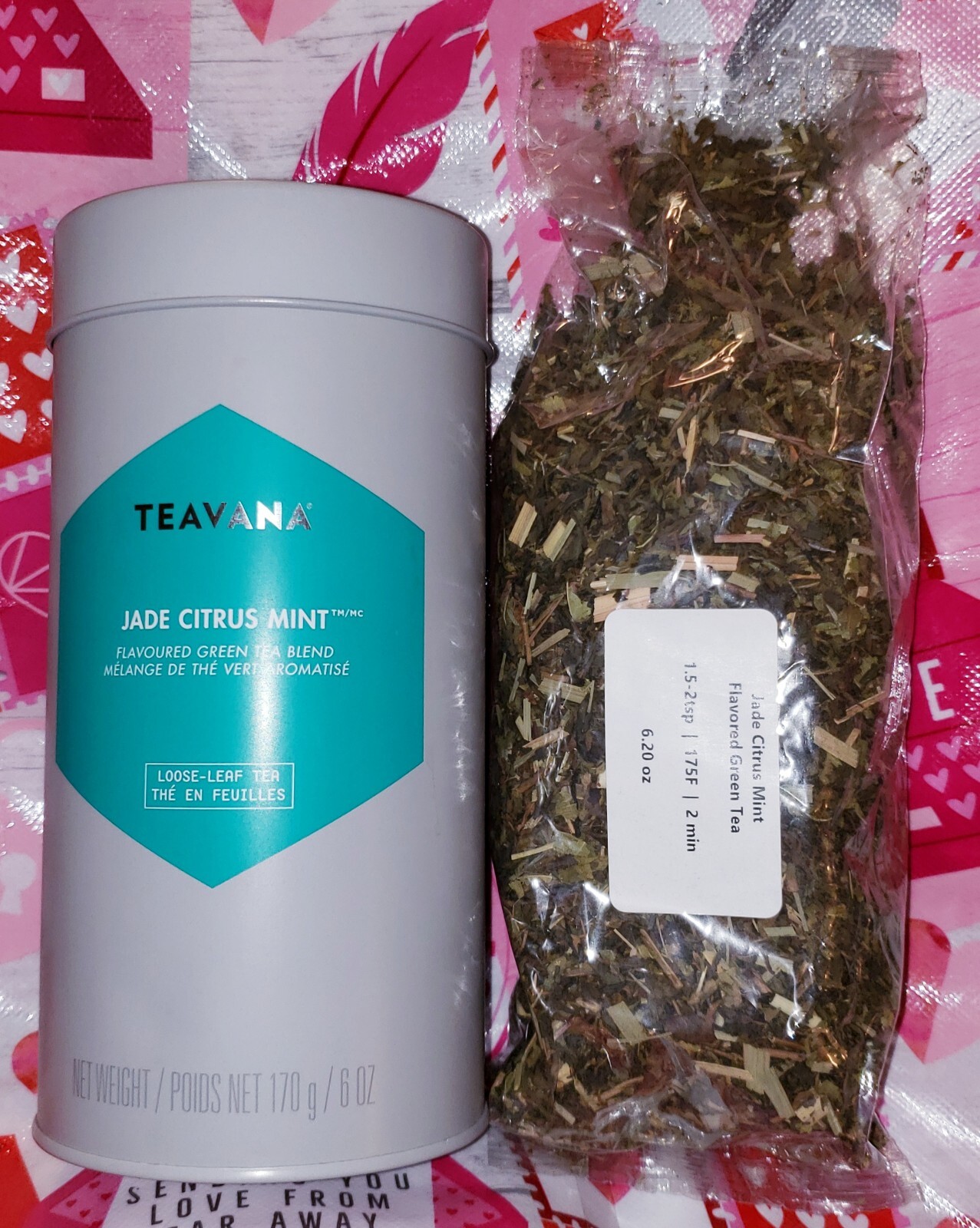 NEW! TEAVANA JADE CITRUS MINT 6 OZ FACTORY SEALED TEA BAG & TIN! MEDICINE BALL