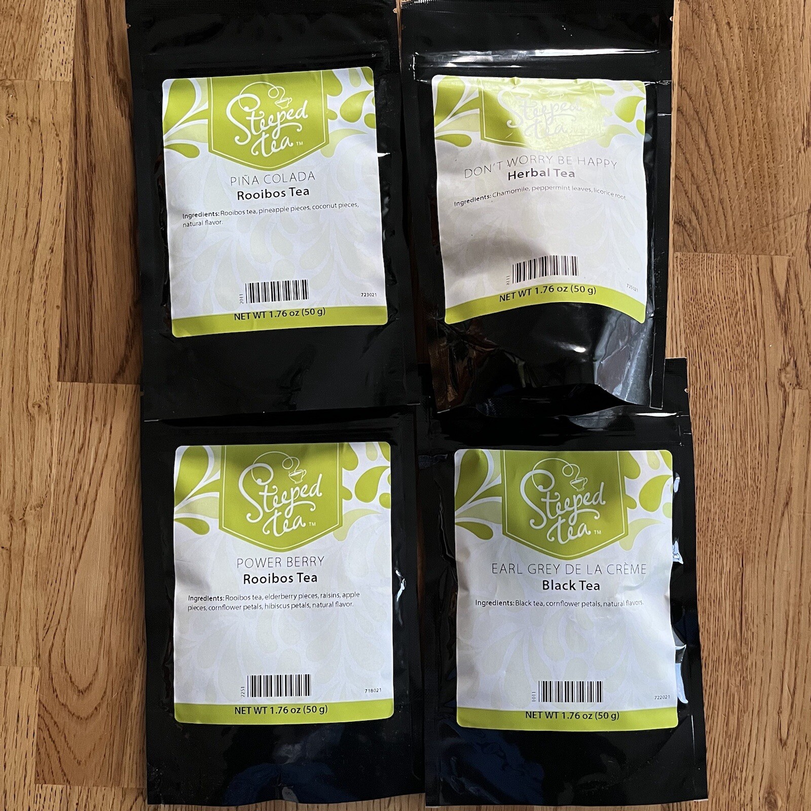 Steeped Tea – Loose Rooibos Tea Black Herbal Pina Colada Earl Grey New 1.76oz