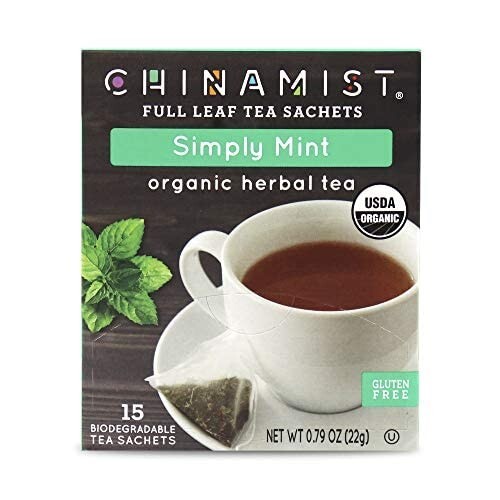 China Mist Organic Herbal Tea, Simply Mint, 15 count box